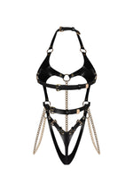 Body Obsessive Anyya negru cu lanțuri aurii S/M/L
