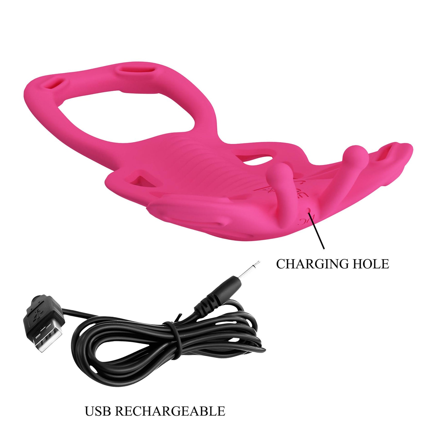 Stimulator clitoridian din silicon Pretty Love Aethon cu aplicație USB 15,5 cm