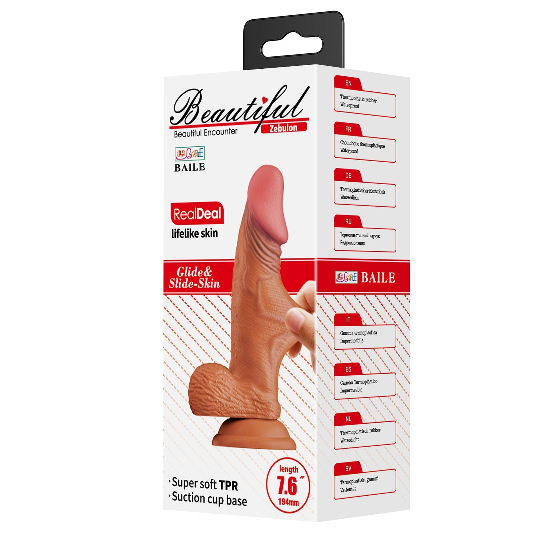 Dildo realist Zebulon Baile TPR 19,4 cm