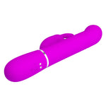 Vibrator Pretty Love iepuraș din silicon violet cu 7 funcții