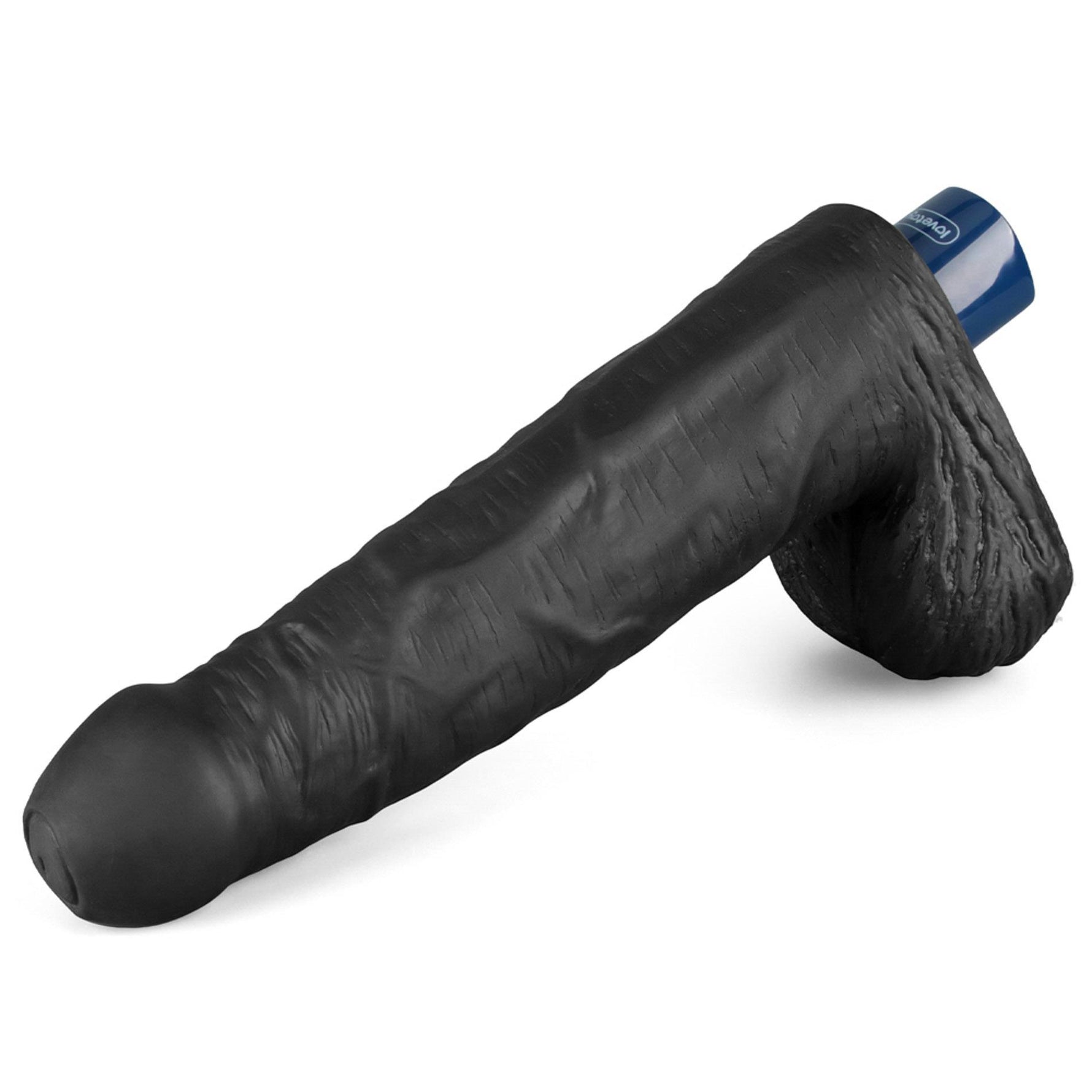 Dildo vibrant realist Lovetoy Real Softee, negru, USB, 23 cm