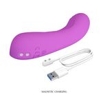 Vibrator Pretty Love DJ Dick din silicon pentru punctul G, 10 vibrații, USB
