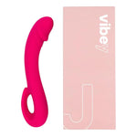 Vibrator Vibey pentru punctul G, flexibil, roz, USB, 19 cm