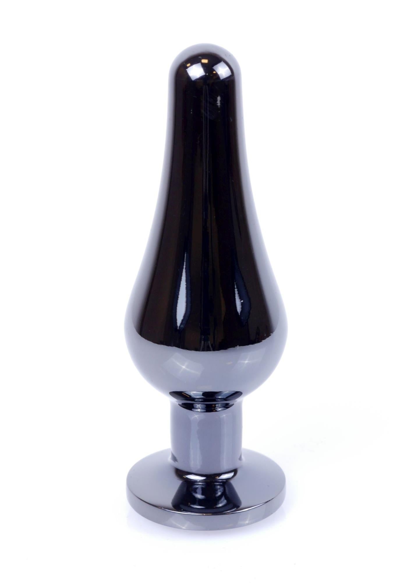 Dop anal din oțel MyLove Toys, violet, 9,5 cm