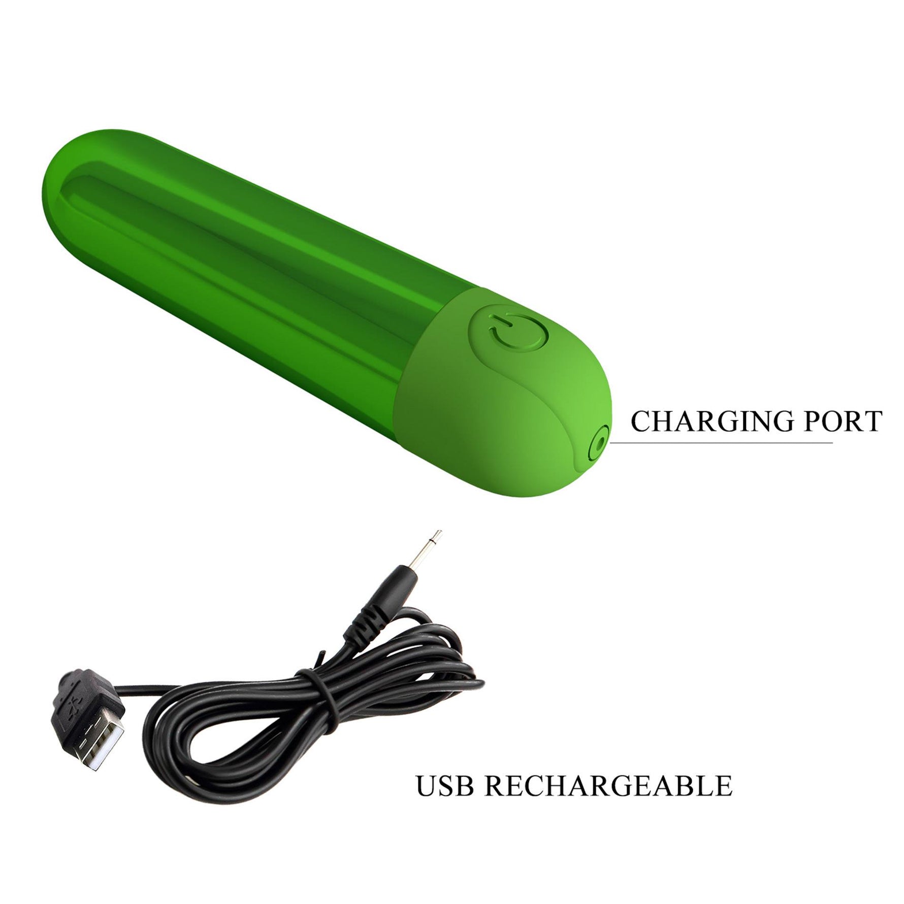Vibrator mini Bullet reîncărcabil Pretty Love Kiwi Green