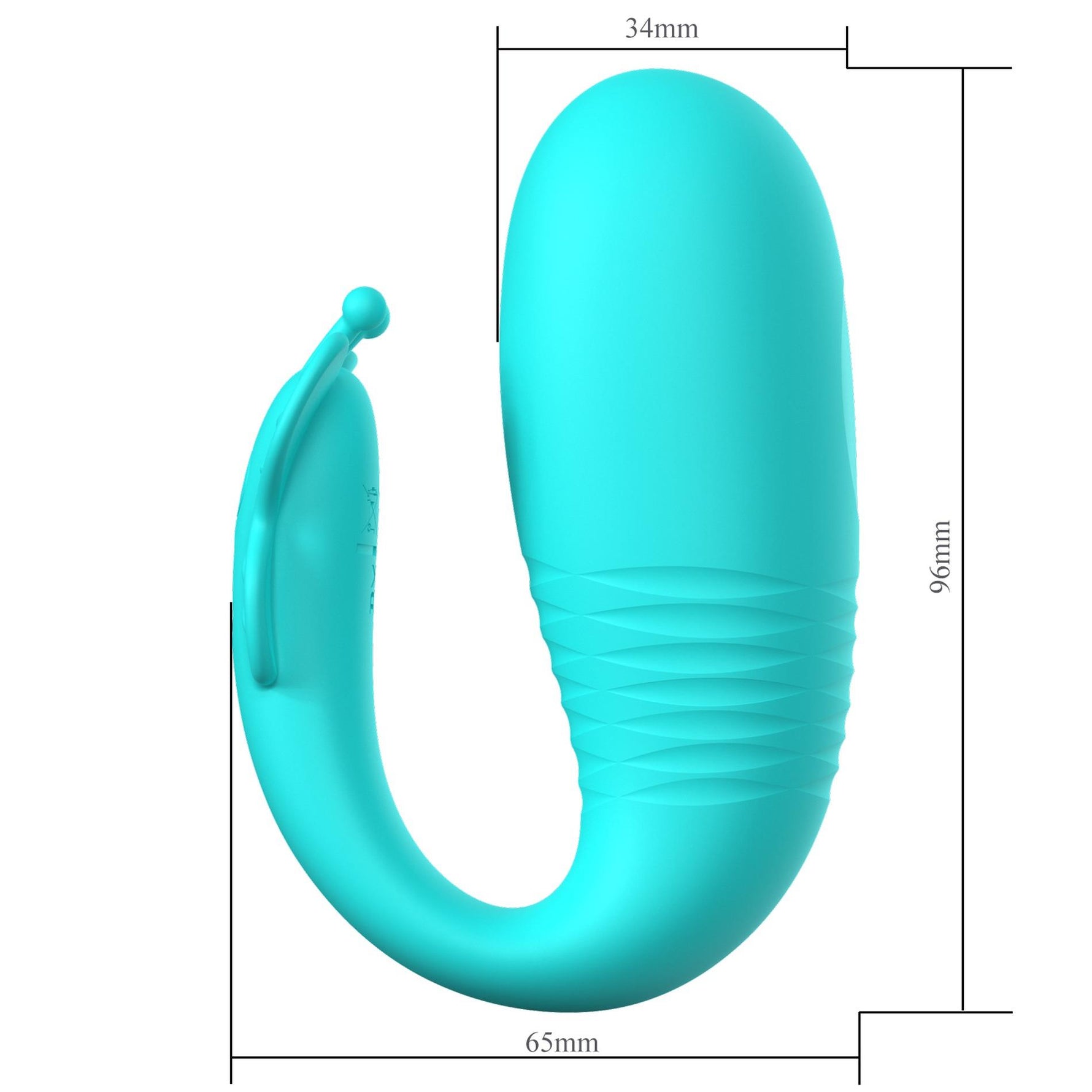 Vibrator Pretty Love Remi din silicon cu formă de ou glisant și aplicație