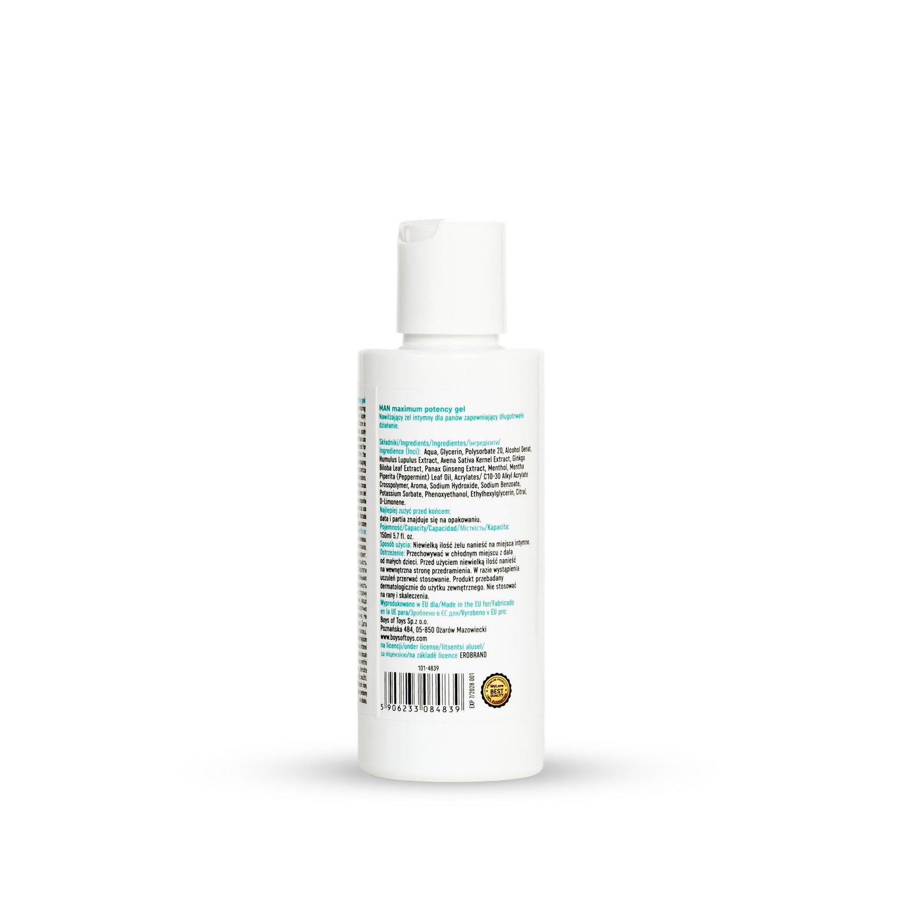 Gel stimulant MyLove Man cu aromă de cafea 150 ml