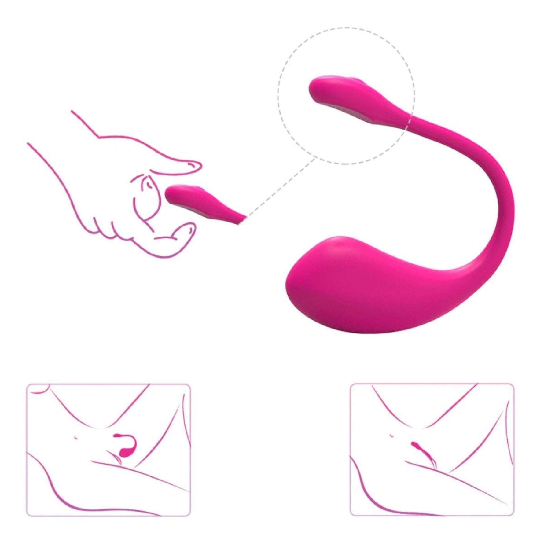 Vibrator Lovense Lush 2 Bluetooth USB controlat prin aplicație