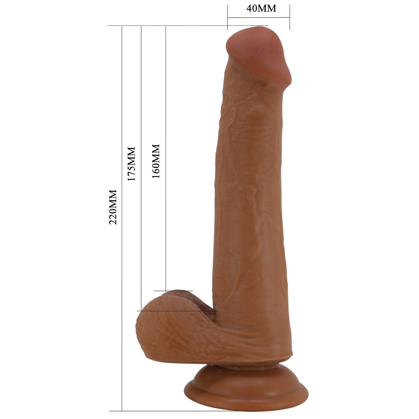 Dildo realist Pretty Love TALLEN TPR 22 cm cu ventuză