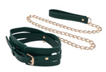 Zgarda Indica Emerald Cutout cu lesă Sportsheets