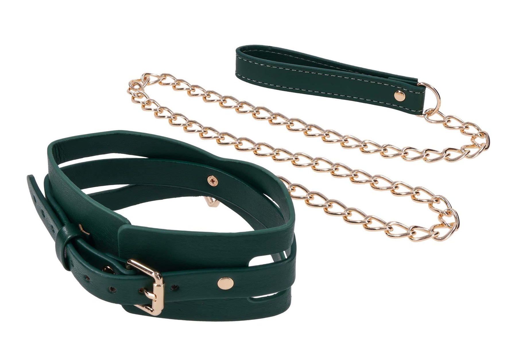 Zgarda Indica Emerald Cutout cu lesă Sportsheets