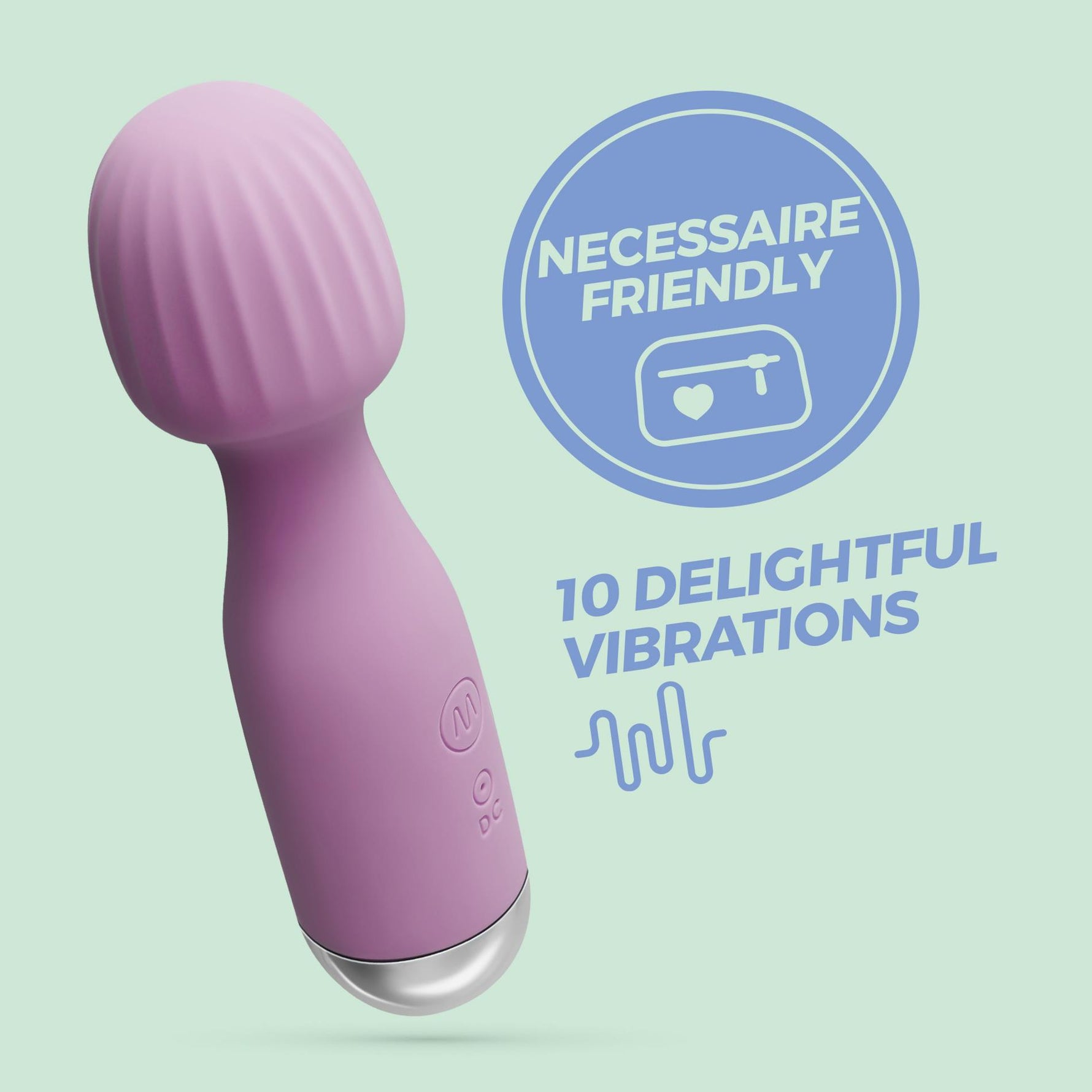 Mini baghetă magică Crushious Wanderlust liliac USB 15 cm