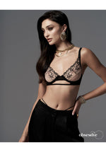 Set lenjerie din tul brodat Obsessive Vila Blanes M/L