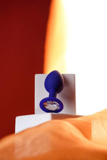 Plug anal miniatural ToDo Brilliant Blue, 7 cm, impermeabil