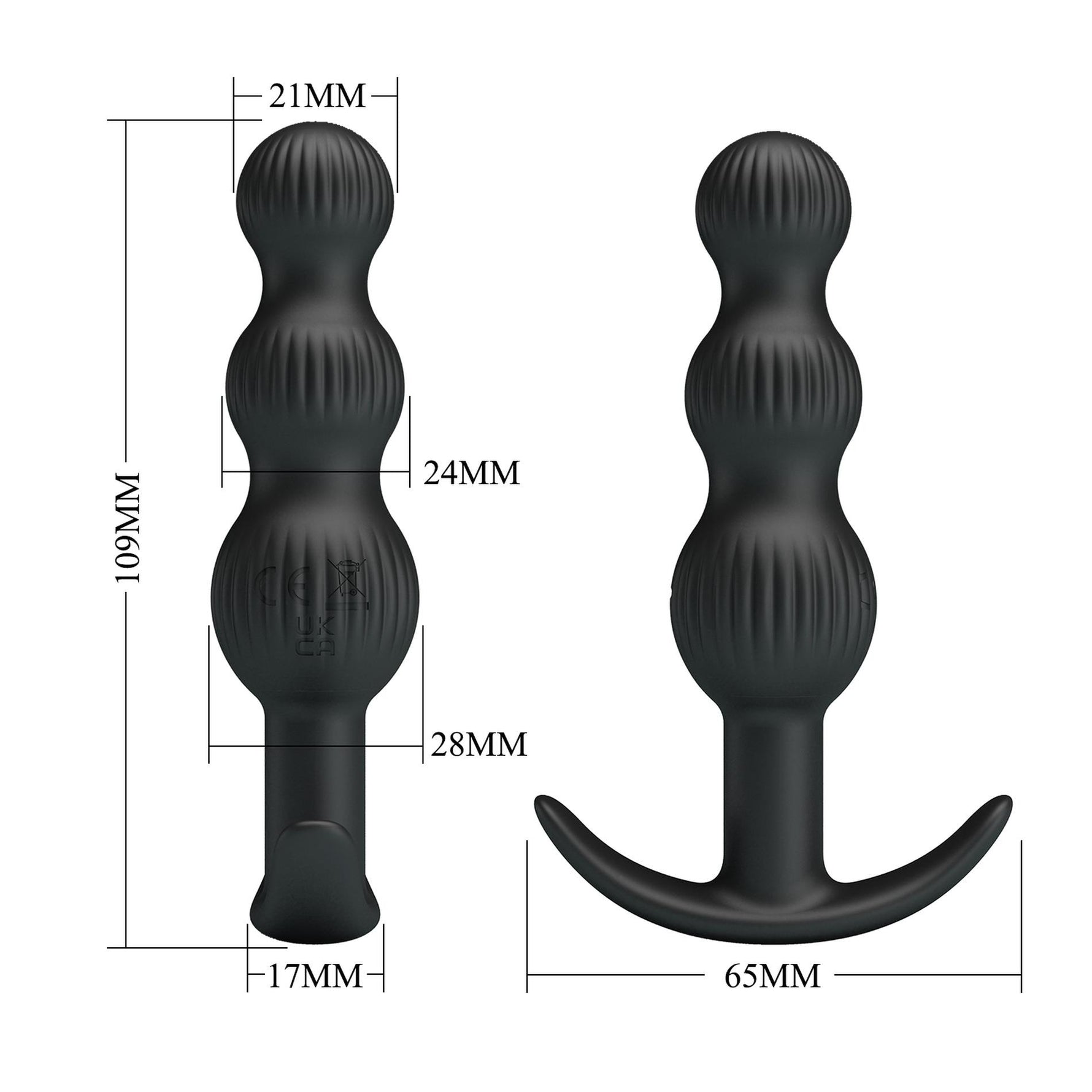 Dop anal vibrant din silicon cu 10 moduri Pretty Love Sidney și mărgele