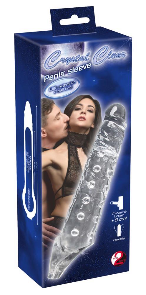 Extensor de penis Crystal Transparent TPE 27,8 cm
