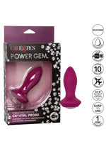 Plug vibrant din silicon Power Gem, violet, 95 cm