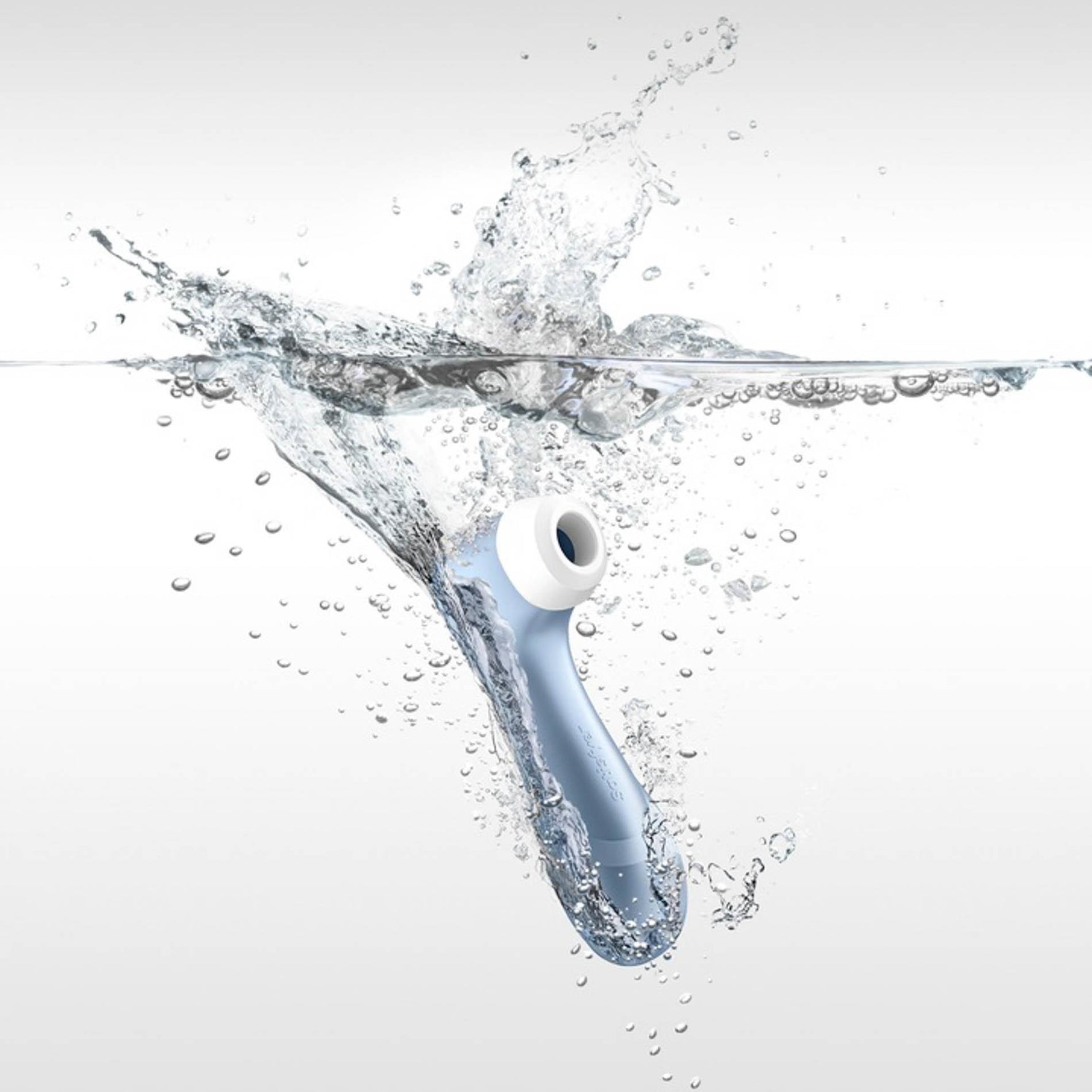 Stimulator clitoridian fără atingere Satisfyer Pro 2+, albastru, cu USB