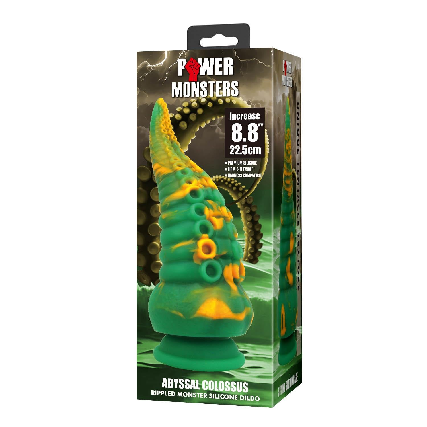 Dildo din silicon Abyssal Colossus Power Monsters cu caneluri 22,5 cm
