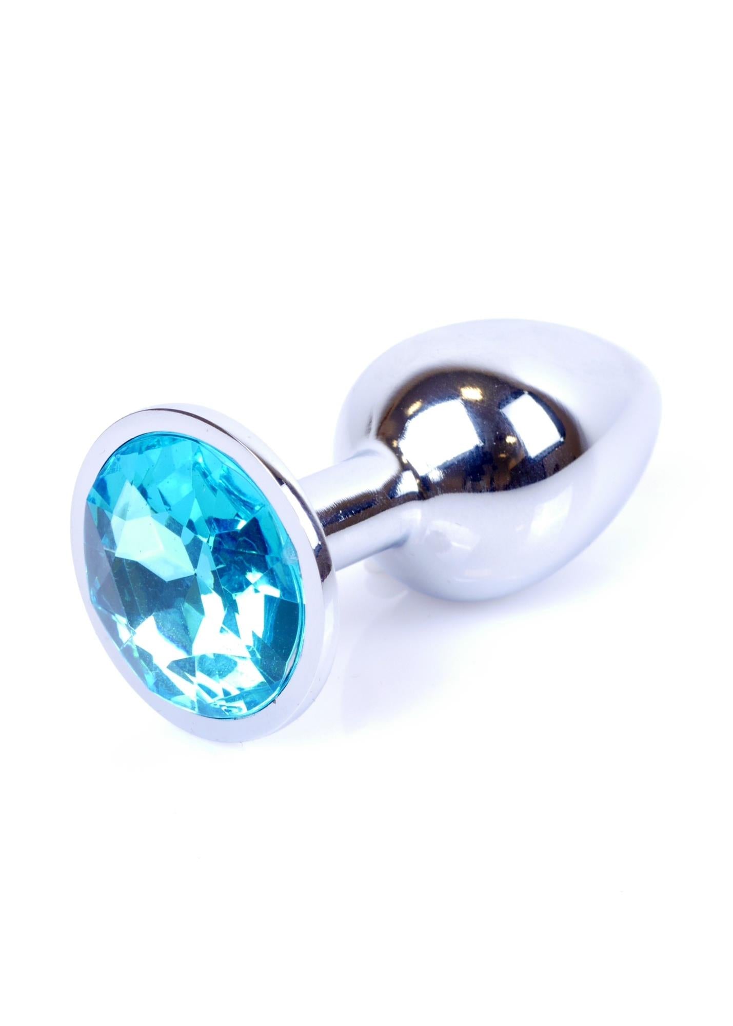 Bijuterii anale argintii MyLove Toys albastru deschis 7 cm