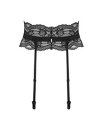 Portjartier Obsessive din dantelă negru XS/S