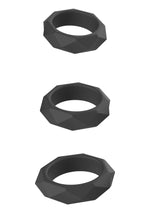 Set de inele pentru penis Hidden Desire Heavy Silicone, negru
