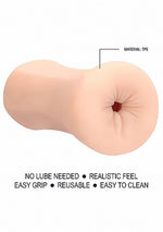 Masturbator anal autolubrifiant SLT, TPE de culoarea pielii