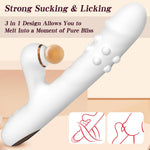 Vibrator din silicon Fox seria B, 3 rotații, 7 linguri, 24 cm