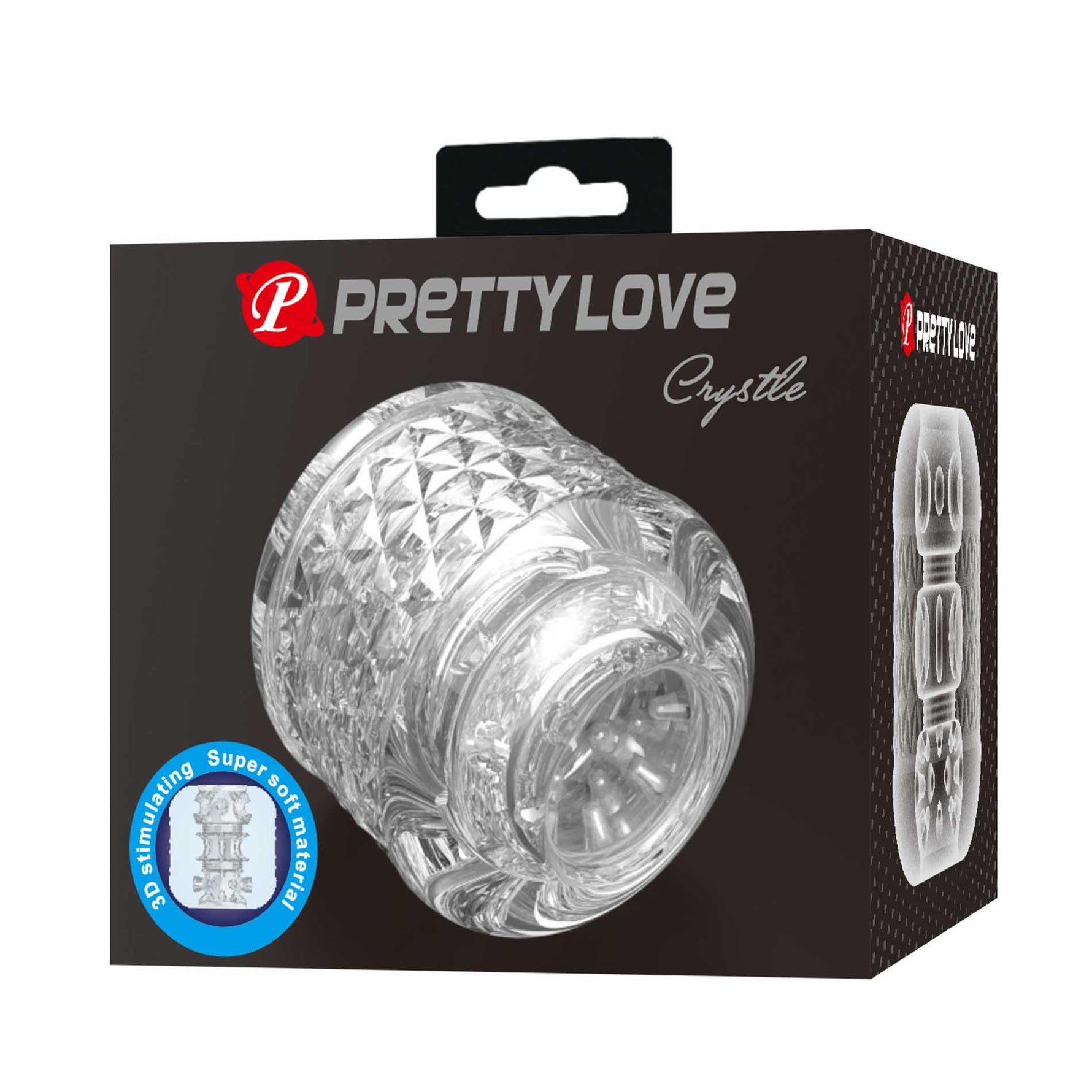 Masturbator cu două capete Pretty Love Crystle transparent