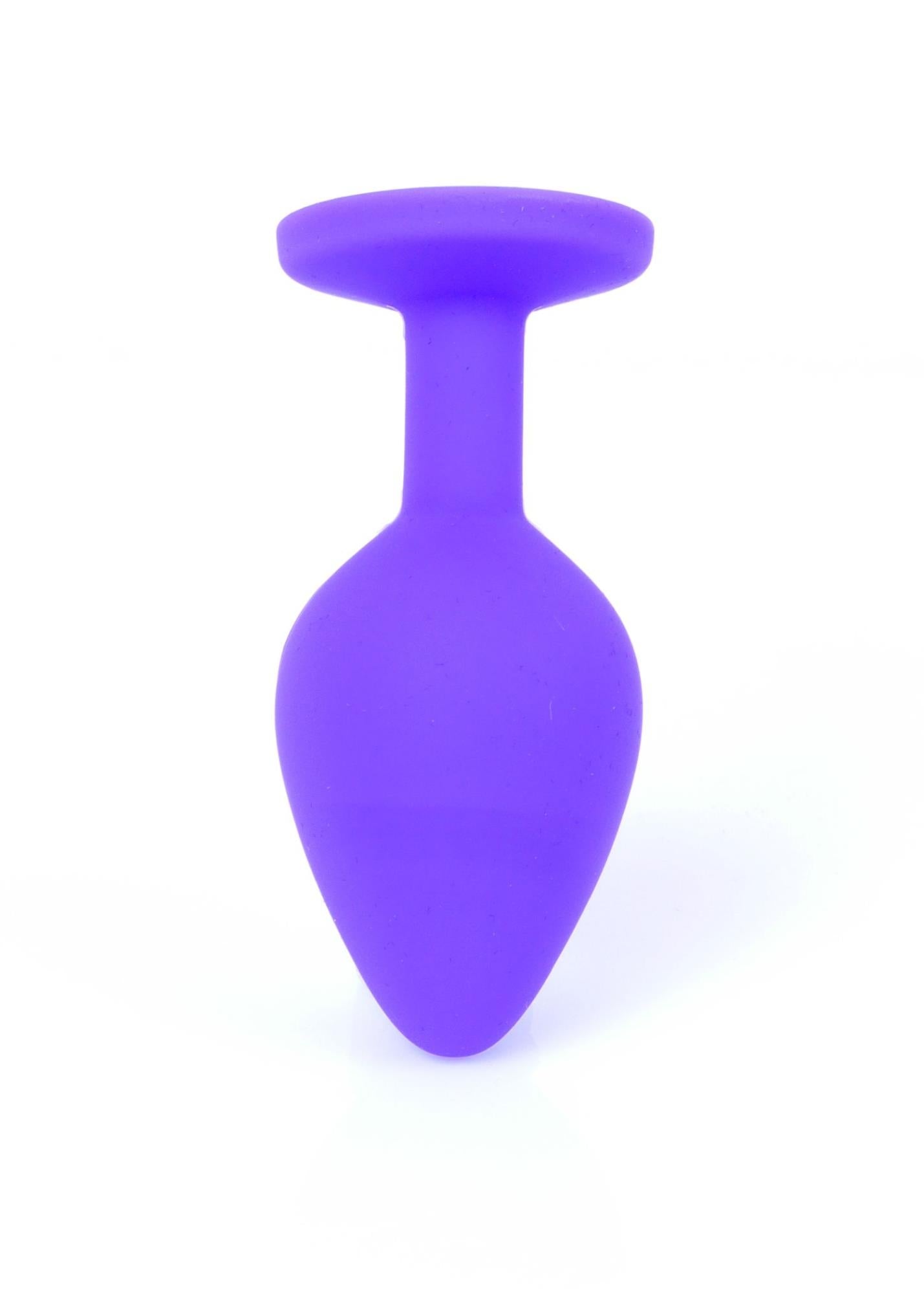 Dop anal din silicon MyLove Toys, violet, mediu, 8 cm
