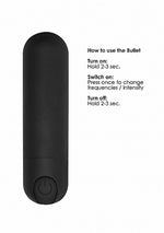 Vibrator USB Bullet Be Good Tonight Negru cu 10 Moduri