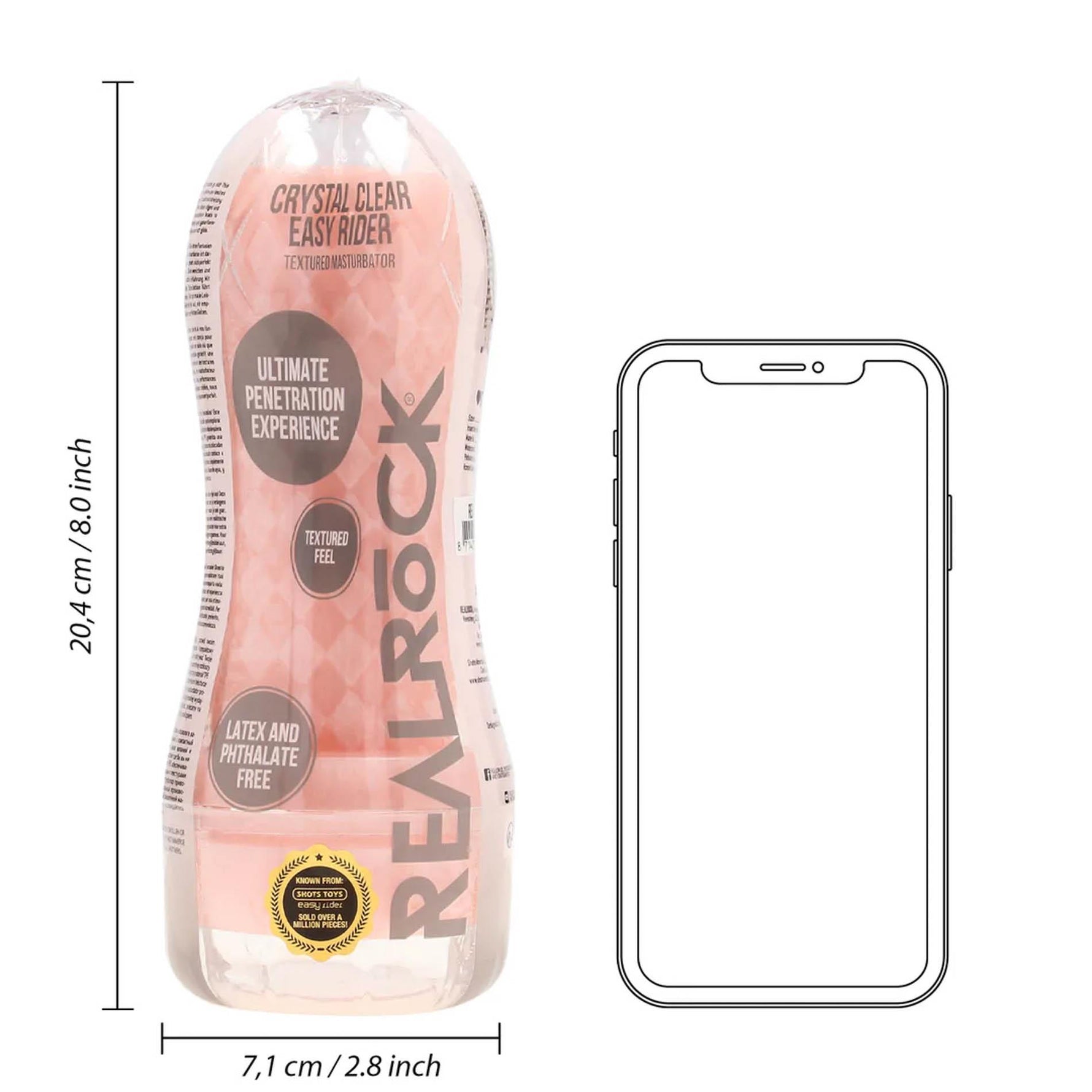 Masturbator texturat RealRock TPE 21 cm