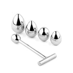 Dop anal HeavyFun din oțel inoxidabil cu 5 capete 16,5 cm