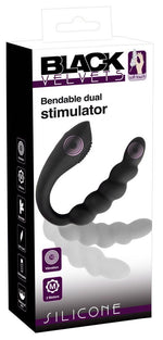 Vibrator anal flexibil din silicon Black Velvets cu USB, 26 cm