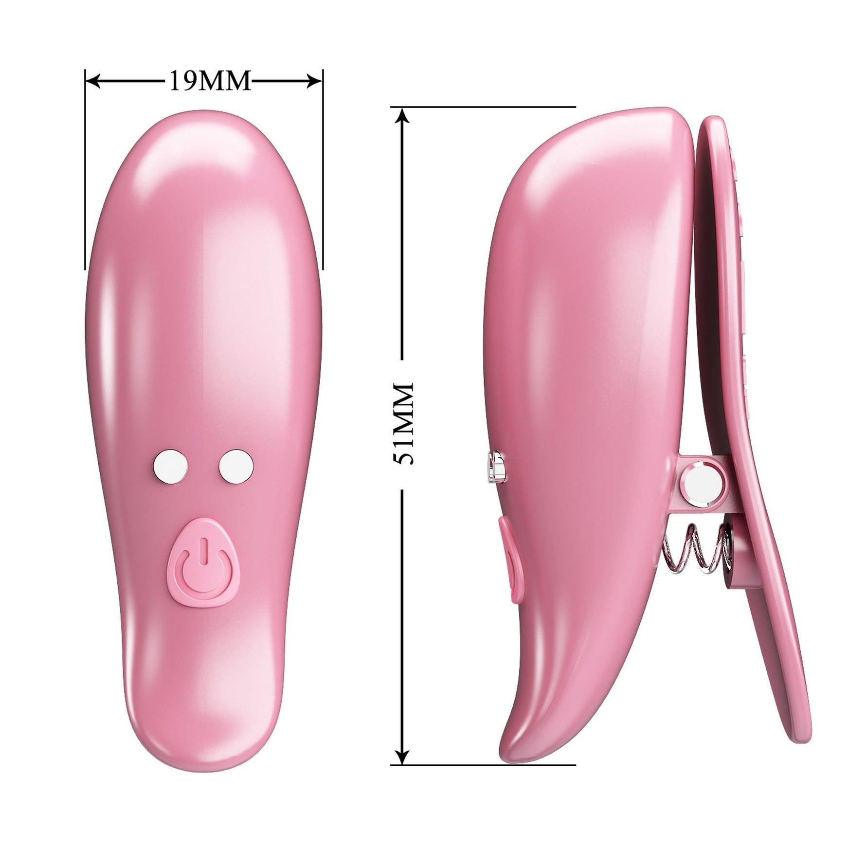 Cleme vibratoare pentru mameloane Pretty Love Cayley roz cu telecomandă