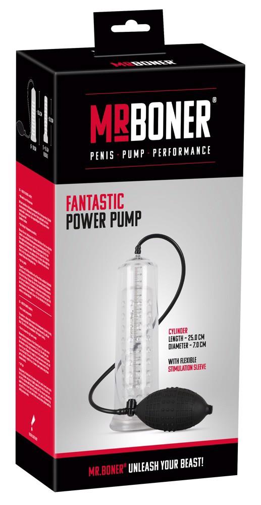 Pompă erotică Mister Boner Fantastic Power 25 cm