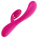 Vibrator USB Lovetoy LAllure Swirl din silicon, în formă de iepuraș, 20 cm