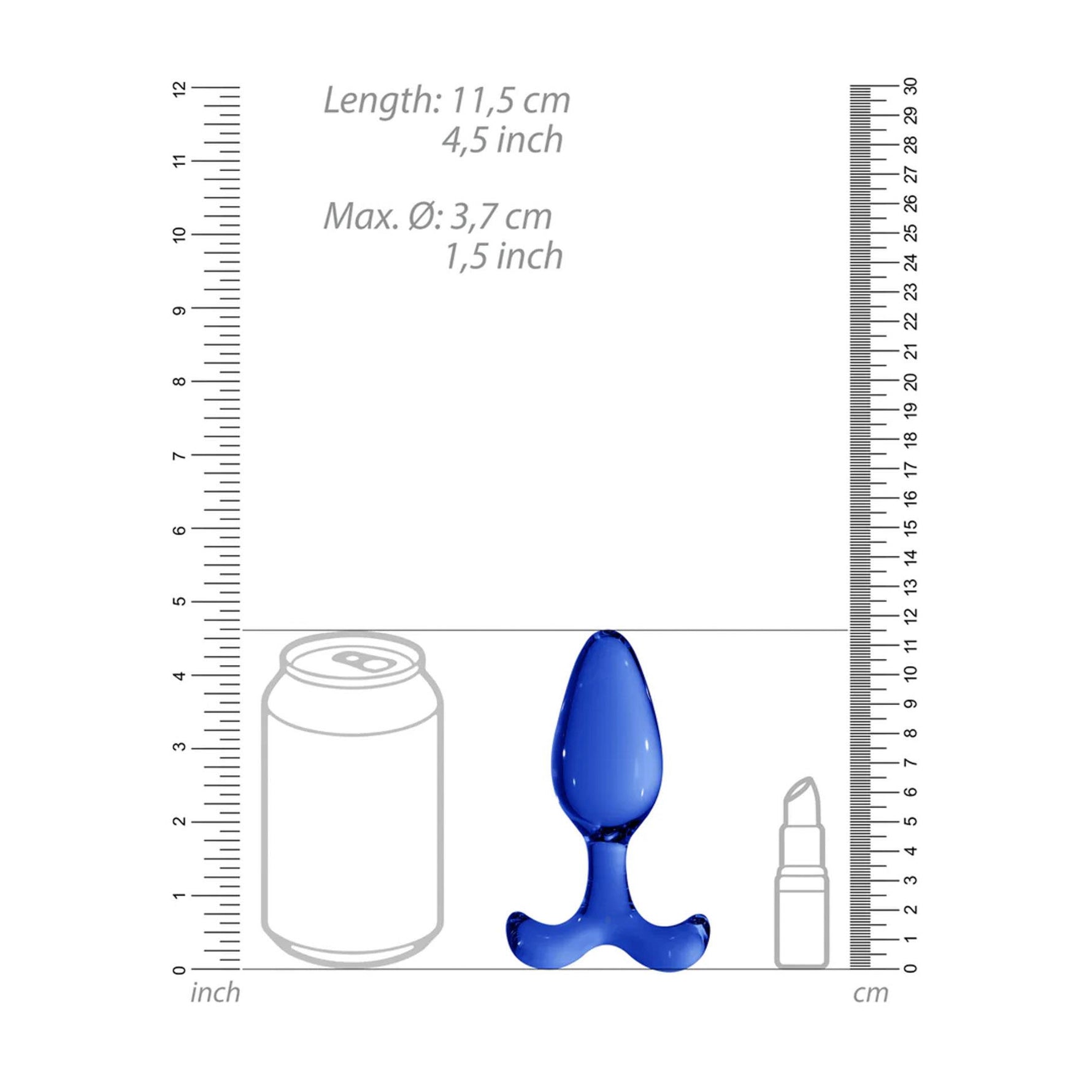 Dop anal din sticlă Chrystalino Expert 11,5 cm
