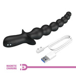 Pretty Love Dedron Vibrator Anal cu USB, Negru, 25 cm