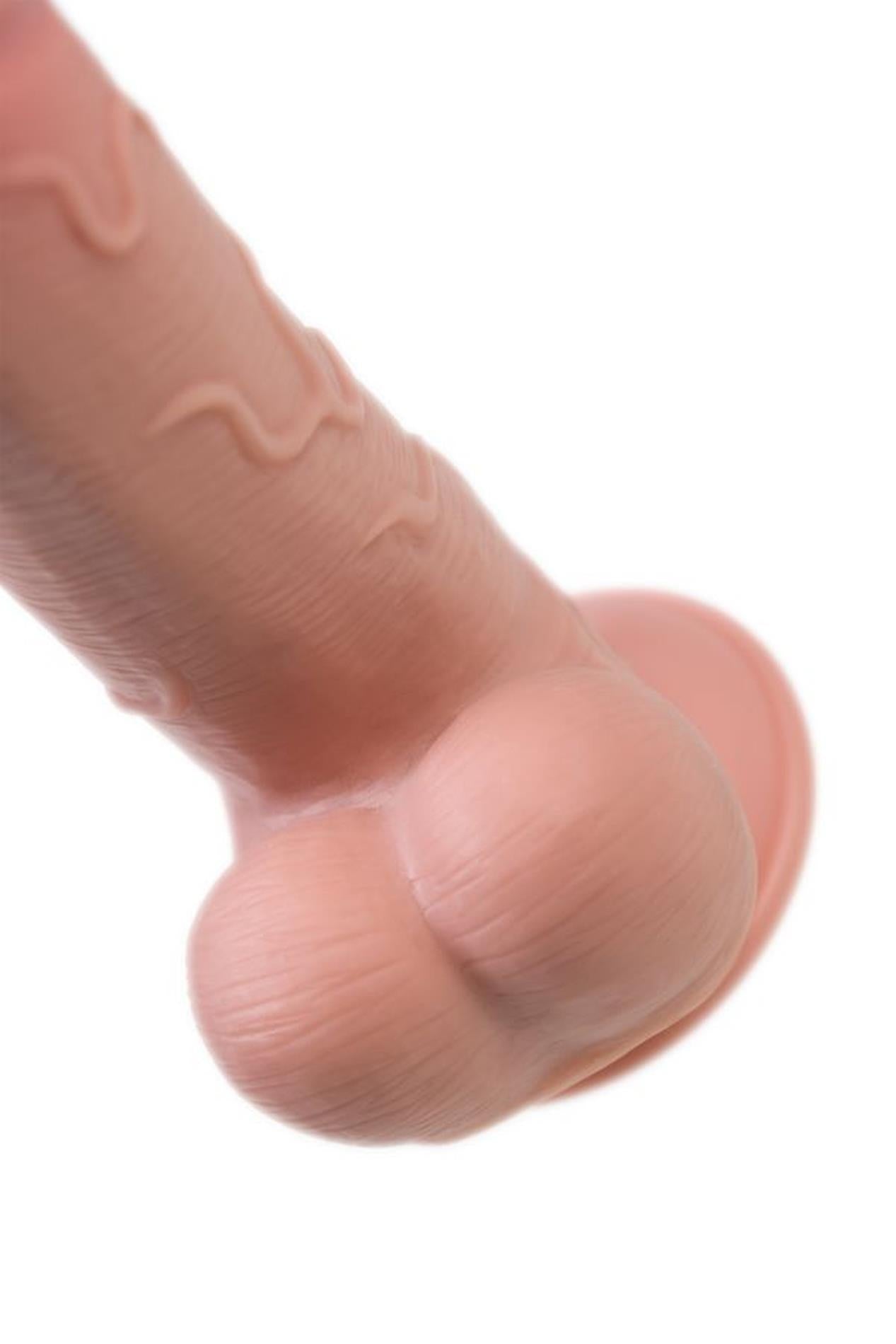 Dildo realist My Babe de RealStick, culoarea pielii, TPE, 18 cm