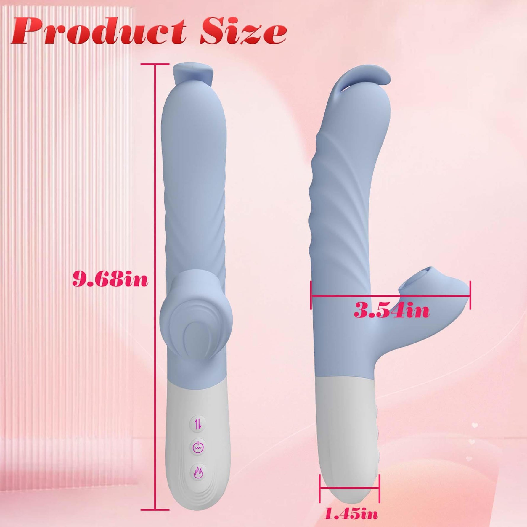 Vibrator din silicon seria B Fox Flapping, cu 7 moduri, încălzit, 25 cm