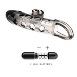 Extensor vibrant pentru penis Romance cu stimulator, negru
