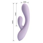 Vibrator USB Rosolyn Pretty Love din silicon, cu formă de iepuraș, 10 moduri