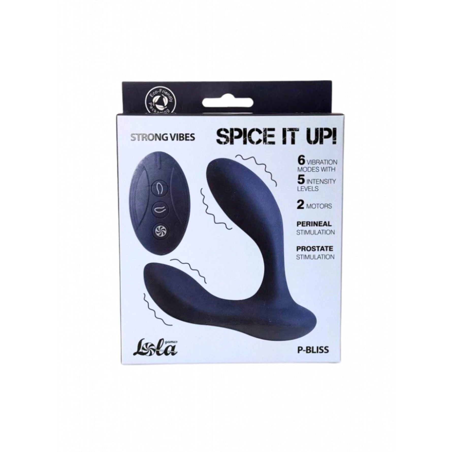 Aparat de masaj pentru prostată cu motor dublu Spice It Up P Bliss și telecomandă USB