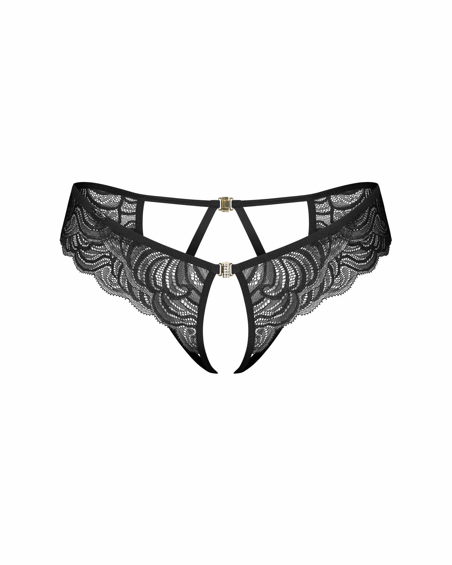 Tanga cu dantelă deschisă Divinenne Obsessive 2XL/3XL