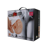 Masturbator realist Crazy Bull cu vagin și anus, vibrator, culoarea pielii, 22 cm