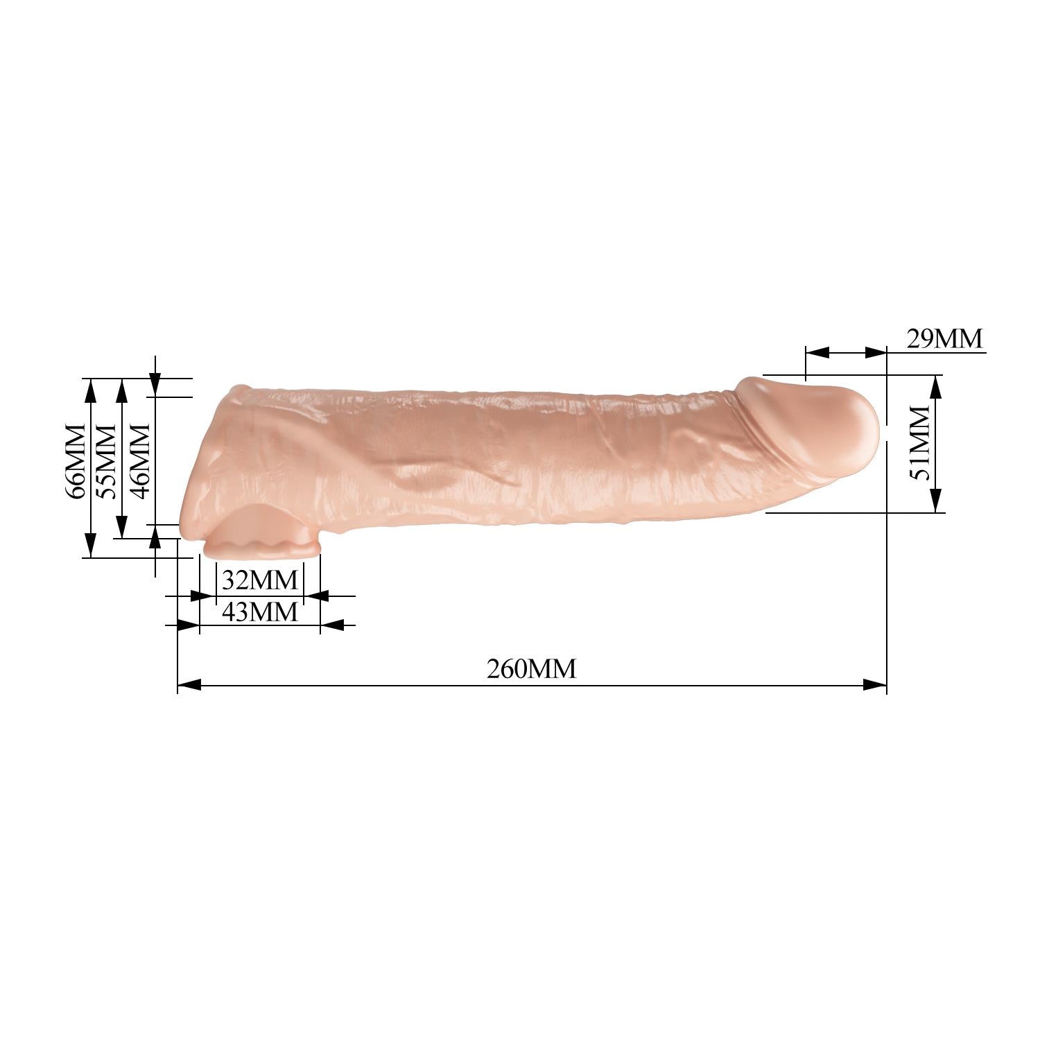 Pretty Love Extensor de penis cu module 26 cm
