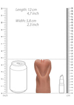 Masturbator vaginal Teacher S-Line, bronzat, TPR, 10 cm