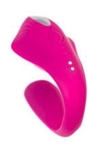 Vibrator dublu Cobrum A Toys din silicon roz 9,6 cm