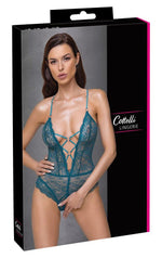 Body Ouvert Cottelli LINGERIE din dantela petrol L